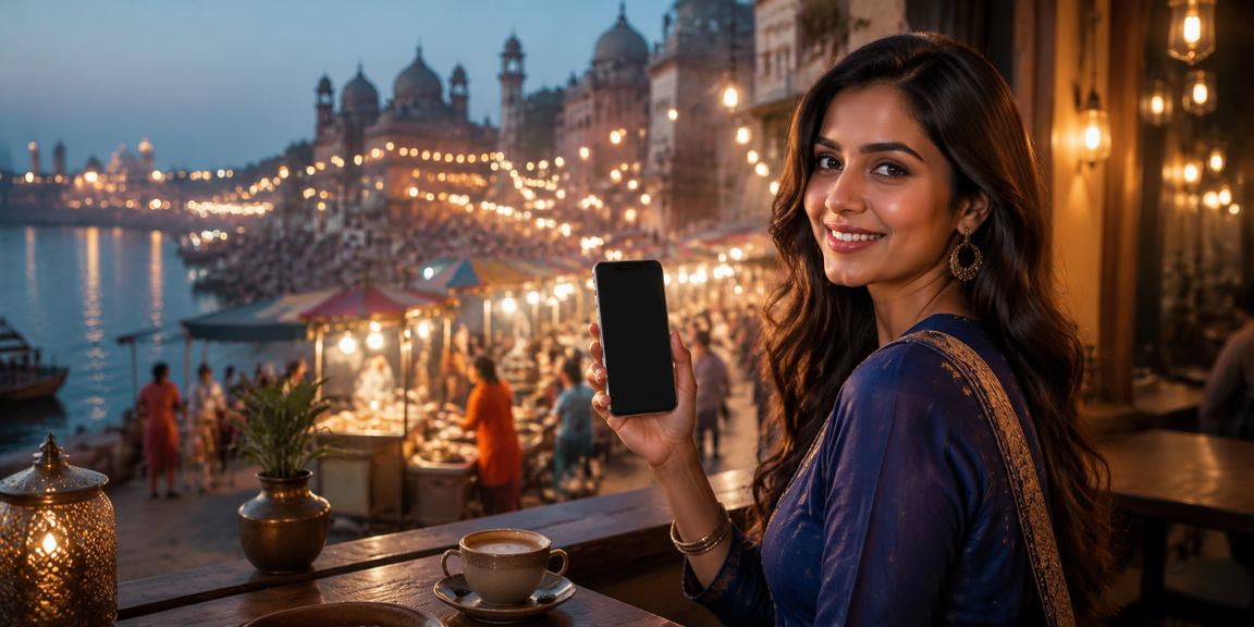 Bustling night market with cricket betting in India